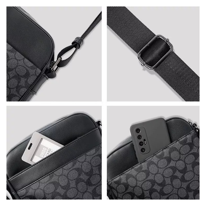 SH Bandolera Hombre Mujer Cuero Crossbody Bolsa Mariconera,2pcs