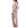 Live2Lounge Womens Tan Pajamas Lounge Set 3-Piece Moisture-Wicki