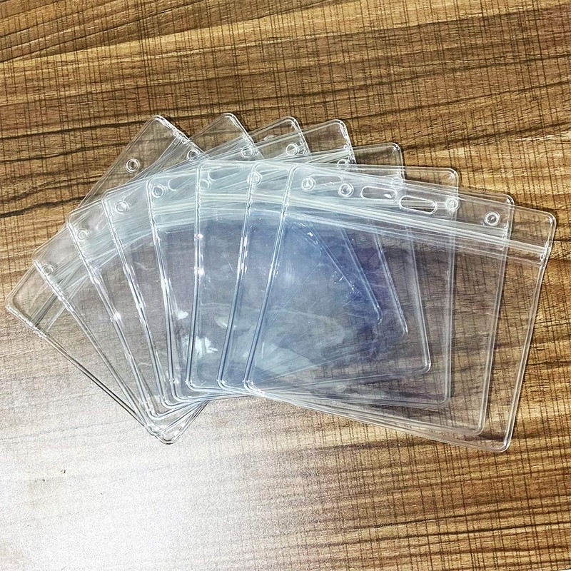 Horizontal Name Tag Holders and Metal Badge Clips with Vinyl