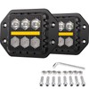 Adzoon Flush Mount LED Pods 5Inch, 8000LM Spot Flood Combo