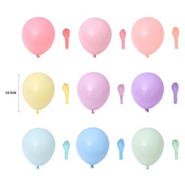 ENLACE Pastel Balloons, Pack of 100, 10 Inch Macaroon Balloons, Colourful Balloons, Birthday, Latex Balloons, Pastel Colours for Birthday, Baby Shower, Wedding, Baby Shower, Engagement, Party
