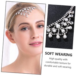 Ipetboom Elegant Rhinestone Bridal Headband Silver Decorative Wedding Hairband for Brides and Ladies Stretchy Comfortable Headwear Enhances Hairstyle Stylish Party Accessory