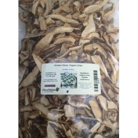 OliveNation Organic Shiitake Mushroom Slices, Dried Shiitake Mushroom, Non-GMO, Gluten Free, Kosher, Vegan - 4 ounces