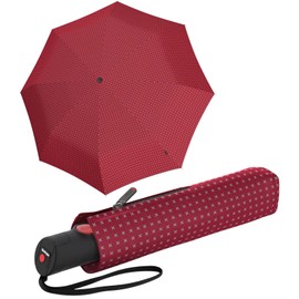 Knirps T.205 Medium Duomatic Pocket Umbrella, 2cross red, Classic