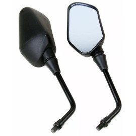 MotorToGo Black Rear View Mirrors for Honda Shadow Ruckus Rebel 250