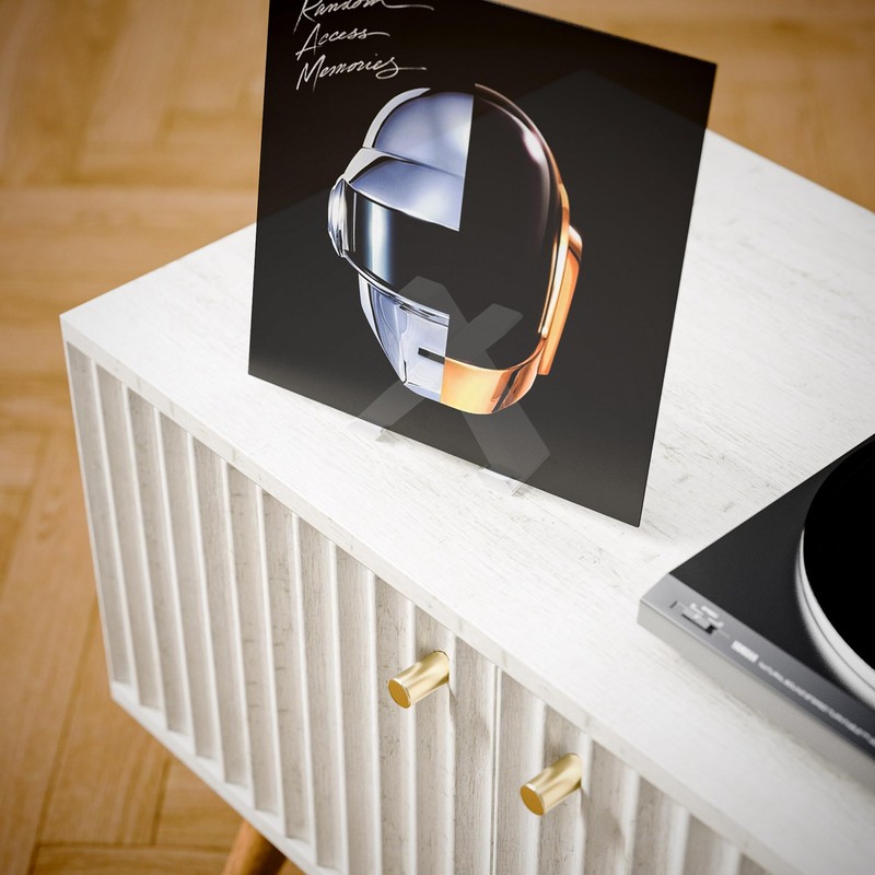 Mobilefox LP Vinyl Stand Record Holder X-shaped Table Holder Minimalist