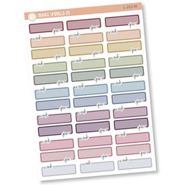 Work Schedule Quarter Box Planner Stickers, Muted Rainbow "Work" Color Reminder Label Planner Stickers (L-202-M)