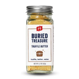 PS Seasoning Buried Treasure - Truffle Butter All-Purpose Seasoning Shaker with Black Truffle, Butter, Onion & Sea Salt - Dry BBQ Rub and Spice Blend with Umami Flavors for Pasta, Burgers, Risotto