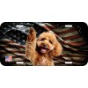 NOSTALGIC TAGS POODLE APRICOT WAVING CAN PERSONALIZE NOVELTY METAL LICENSE