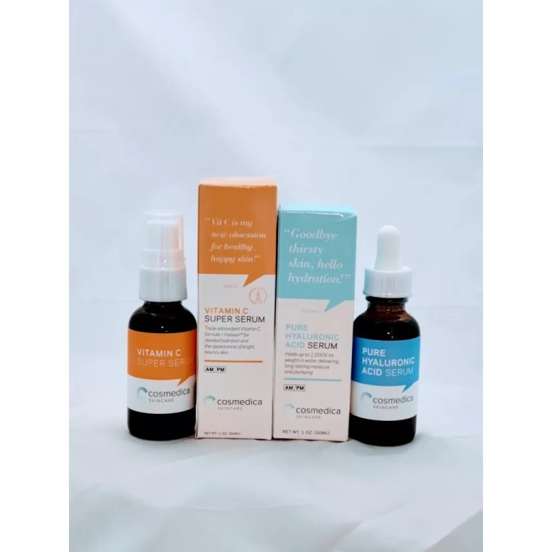 Cosmedica Duo Set Vitamin C Serum Hyaluronico Cara 1oz 30ml