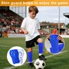 2 Pairs Soccer Shin Guards Shin Pads Extra Lightweight Slide
