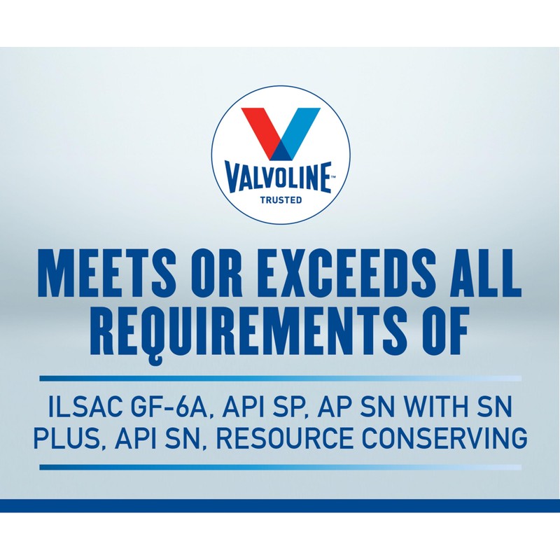 Valvoline Hybrid Vehicle 0W-20 Full Synthetic Motor Oil 5 Quart