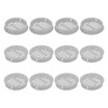 sourcing map 12Pcs 50mm/1.97" Circular Soffit Air Vents, Plastic Soffit Vent Cover, Round Mesh Hole Louver for Bathroom Kitchen Cabinet Wardrobe, Light Gray