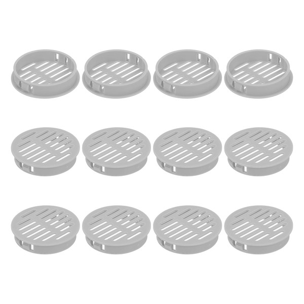 sourcing map 12Pcs 50mm/1.97" Circular Soffit Air Vents, Plastic Soffit