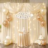 Wish Care 10x10ft Champagne Backdrop Curtains with Lights String for