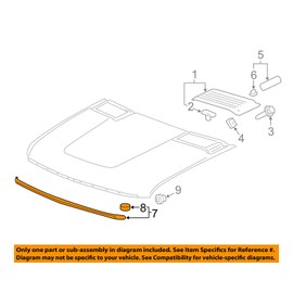 Genuine GM 20963700 Hood Molding, Front