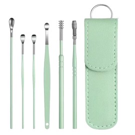 Ear Picker Set Ear Wax Removal Clean Tools with Storage Box, Multi Functional Wax Pick Remover Kit, 6Pcs