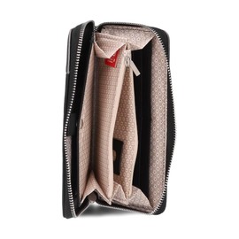 Zwei Eva EV2 Women's Long Wallet, 15 Card Slots, Viewing Compartment, 2 Note Compartments, Wallet with Coin Compartment and All-Round Zip, Soft Faux Leather in Bi-Colour, Cosmos-black, Standard size,