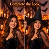 Black Witch Hat for Halloween Costumes – Foldable Cloth Wizard