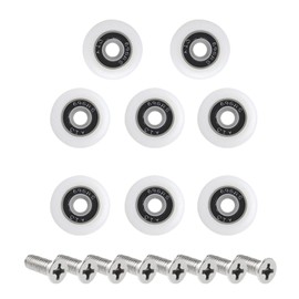 Aoktorkit 8Pcs 20mm Shower Door Wheels Shower Doors Pulley Shower Door Rollers for Bathroom Glass Sliding Door