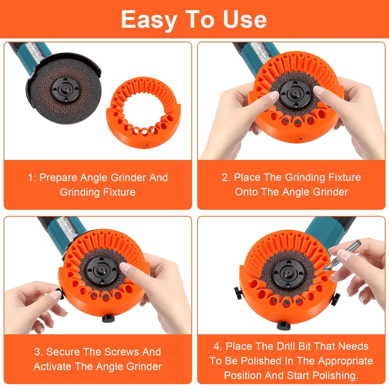 Drill Bit Sharpener, Angle Grinder Attachments Power Drill Bit Grinding