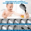 Shower Heads With Handheld Spray Combo,6" High Pressure Rain Shower