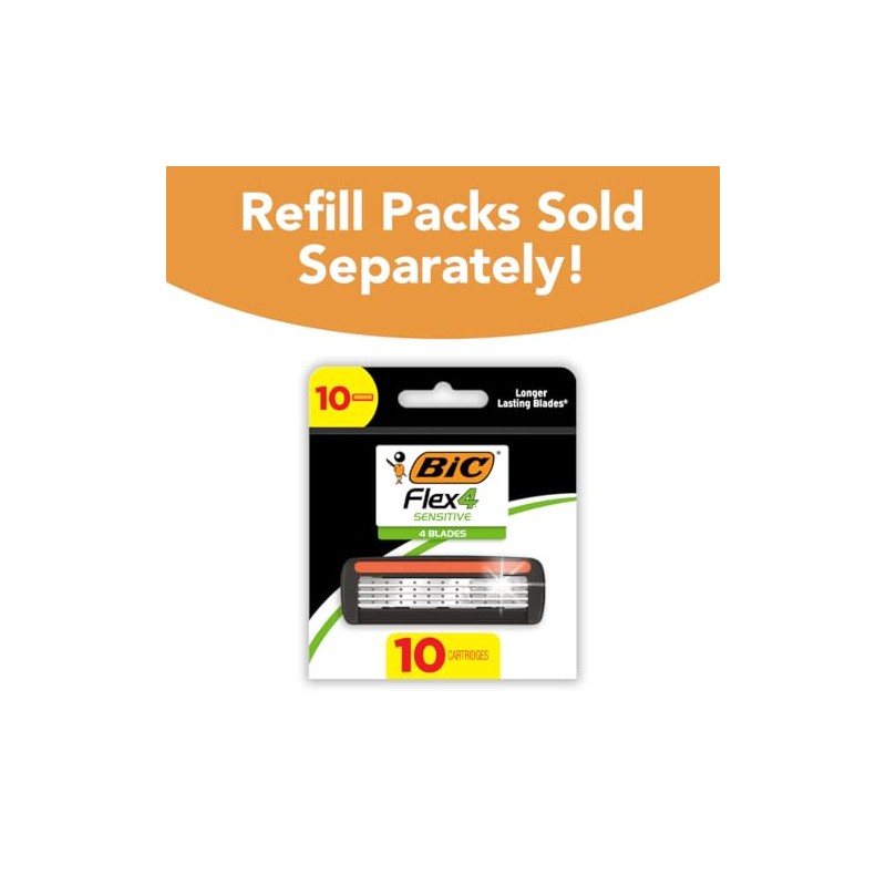BIC Hybrid 4 Flex Men's Disposable Razor, 1 Handle, 4