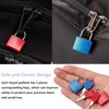 Mini Security Padlock with Key,3 Pcs Suitcase Locks,Colorful Small Padlock,for