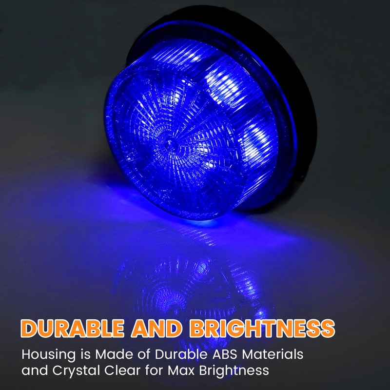 Biqing 2PCS Beacon Strobe Light,12V 24V Hazard Beacon Light Flashing