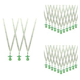 36 Pieces It's a Boy Baby Shower Pacifiers Necklace Acrylic Baby Party Favors Charm Pacifiers Necklace Grosgrain Ribbon Party Decorations Table Scatter (Green)