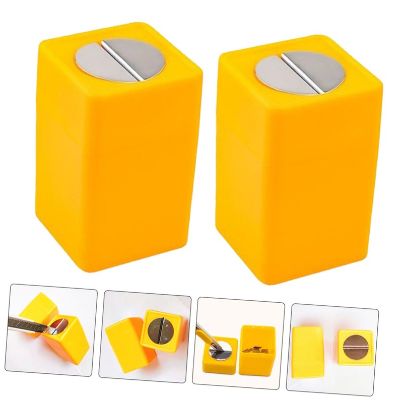 Baluue 2pcs Waste Blades Storage Box Lightweight and Compact Broken