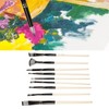 9pcs Gouache Watercolour Brushes Nylon Wool Rustproof Strong Water Absorption