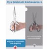 Multifunctional kitchen scissors made of stainless steel, sharp blade: robust