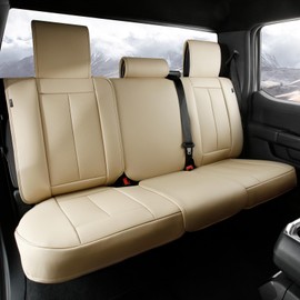 Coverland Custom Car Seat Covers Compatible with 2020-2025 Subaru Outback - Premium Leather Non-Slip Memory Foam Waterproof Seat Cover Custom fit Interior Protector [Rear Seat-Beige]