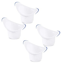 LONGHAO 4 pcs AugenspüLung AugenspüLbecher Augen Waschschalemilchig WeißE Silikon-AugenspüLbecher 8ml Mit PräZiser Graduierung,Um Die Augen Sauber Und Frisch Zu Halten Und Die Augen Zu Pflegen