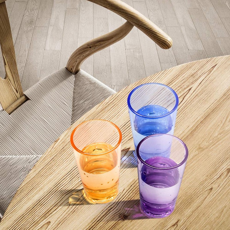 EgieMr Unbreakable Drinking Glasses, 5 Oz Plastic Tumblers Cups Set