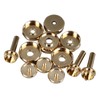 12Pcs Trumpet Accessories Metal Upper and Lower Covers Buttons Connecting