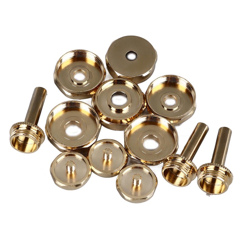 12Pcs Trumpet Accessories Metal Upper and Lower Covers Buttons Connecting