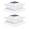 VOLISUN Solar Post Cap Lights: 2 - Pack Outdoor Post
