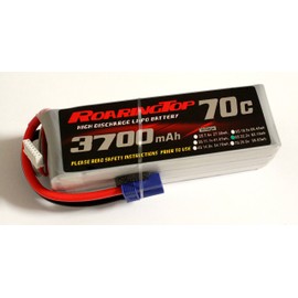 RoaringTop LiPo Battery Pack 70C 3700mAh 6S 22.2V with EC5 Plug for RC Car Boat Truck Heli Airplane