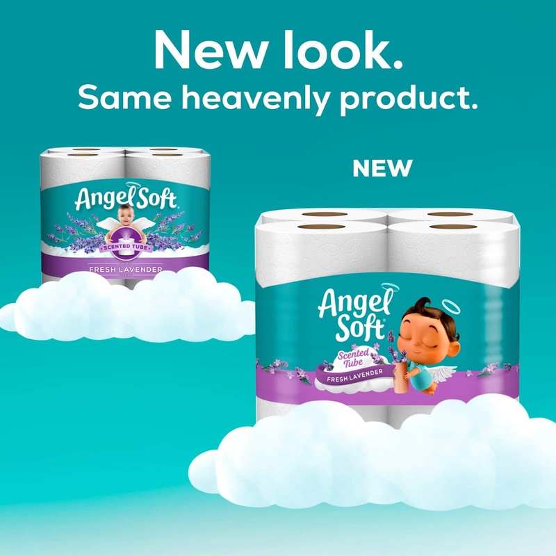 Angel Soft Toilet Paper with Fresh Lavender Scented Tube, 8