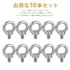 HIRAISM M8 Stainless Steel Eye Bolts, Set of 10