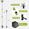 Dust Barrier Poles 4 Pack,Zipper Wall Poles Kit Aluminum Alloy