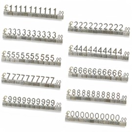 Boxonly 20PCS Digital Price Tag GBP ￡ Price 3D Metal Shelving Adjustable Cube Kit Pricemarker Labels for Jewelry Watch Shop Office Display Silver