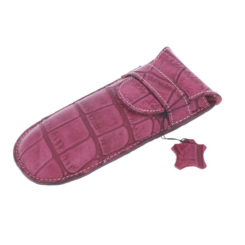 nasenfahrrad24 Lina Case with Slip-in Flap in Berry Genuine Leather