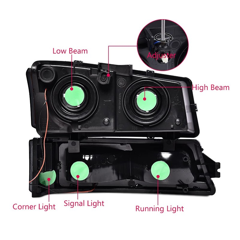 G-PLUS LED DRL headlights, Compatible with 2003 2004 2005 2006
