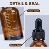 3 Pcs 15ml 0.5oz Empty Refillable Amber Glass Graduated Dropper