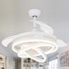 42 Inch Retractable Ceiling Fan, Modern Ceiling Fans with Lights