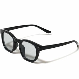 [FashionBerry] クロ×Lグレー サングラス 度なしメガネ ファッションメガネ 色付き おしゃれ眼鏡 めがね 眼鏡 メンズ レディース 小さい 大きい 軽い ゴルフ 運転 車 釣り 登山 uvカット 紫外線カット 1050054-F-201a