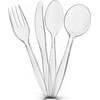 Plasticpro Clear Plastic Soup Spoons Disposable Cutlery Medium Weight Utensils